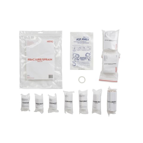 MEDIQ FIRST AID KIT REFILL MODULE #3 FRACTURE/SPRAIN ZIPLOCK CLR/WHT